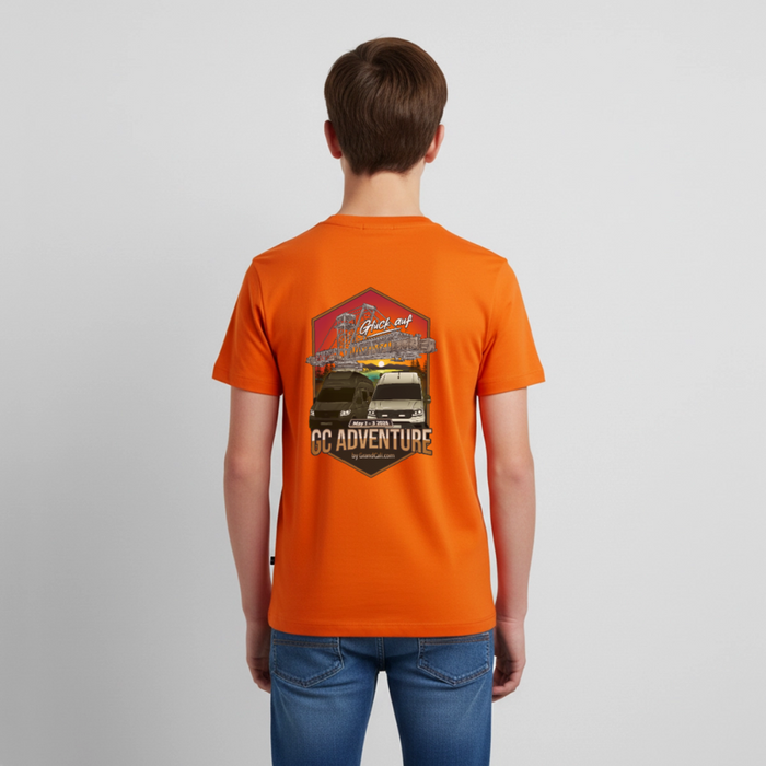 Dein offizielles Teenager Shirt zum 2. GC Adventure Treffen 2026 - Orange 