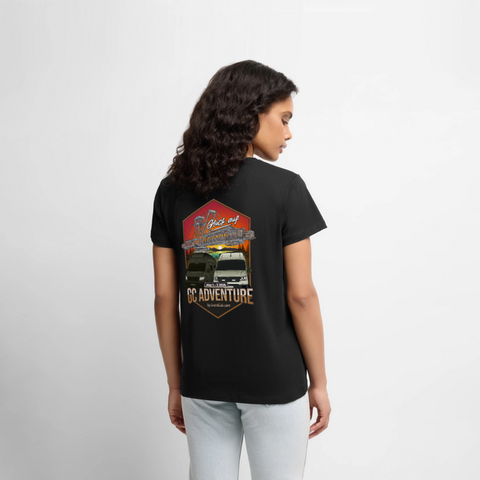Dein offizielles Damen Shirt zum 2. GC Adventure Treffen 2026 - Schwarz