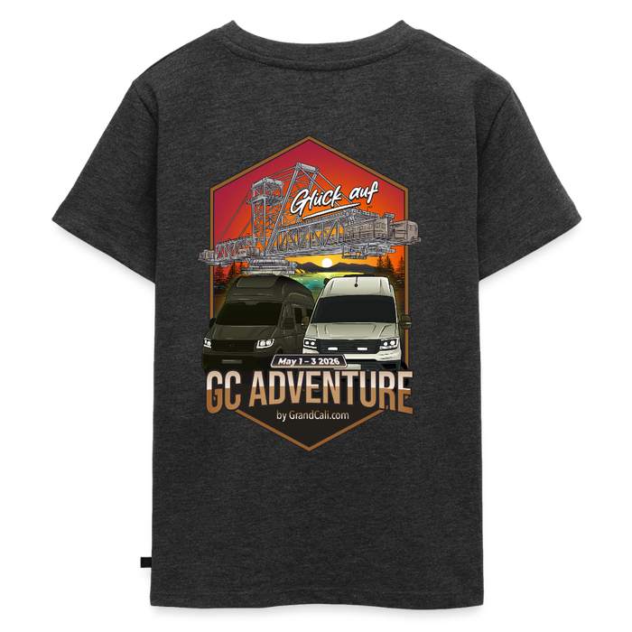 Dein offizielles Kinder Shirt zum 2. GC Adventure Treffen 2026 - Anthrazit meliert