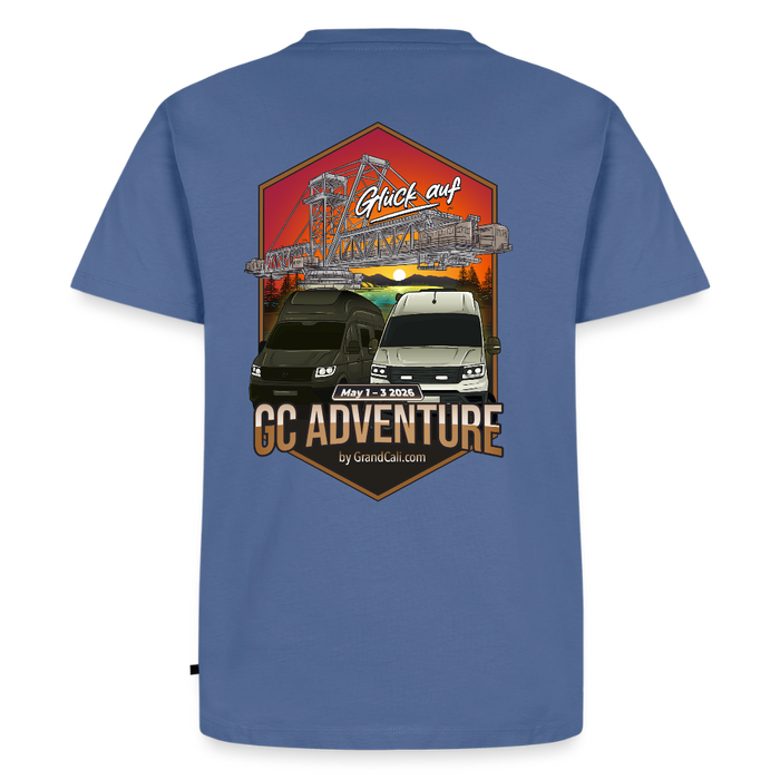Dein offizielles Herren Shirt zum 2. GC Adventure Treffen 2026 - Taubenblau