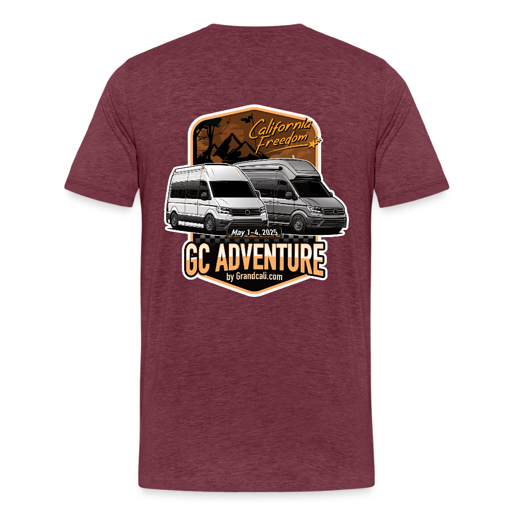 GC Adventure Männer T-Shirt - Bordeauxrot meliert