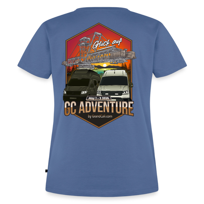 Dein offizielles Damen Shirt zum 2. GC Adventure Treffen 2026 - Taubenblau