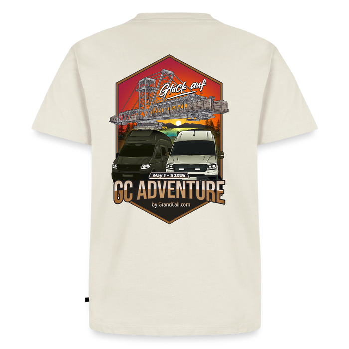 Dein offizielles Herren Shirt zum 2. GC Adventure Treffen 2026 - Naturweiß
