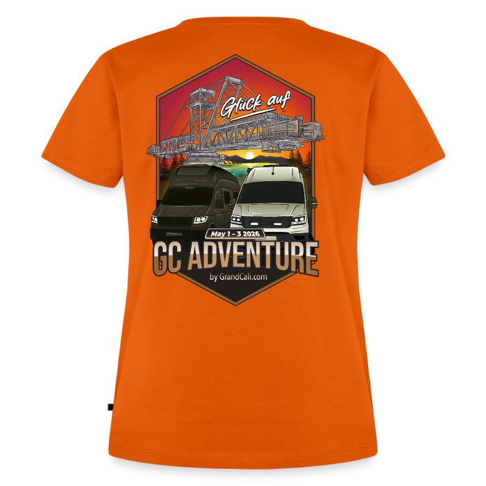 Dein offizielles Damen Shirt zum 2. GC Adventure Treffen 2026 - Orange 