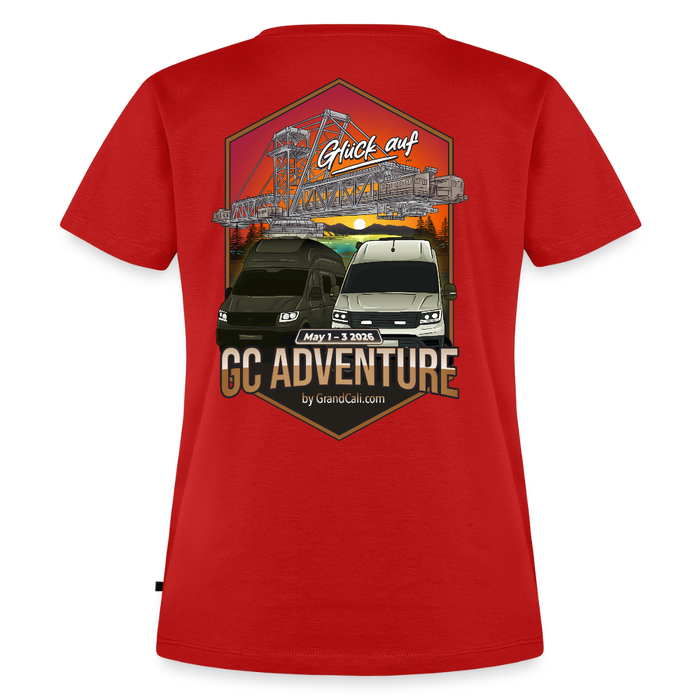 Dein offizielles Damen Shirt zum 2. GC Adventure Treffen 2026 - Rot
