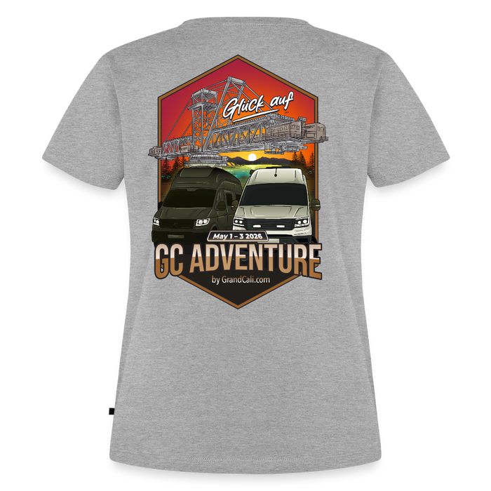 Dein offizielles Damen Shirt zum 2. GC Adventure Treffen 2026 - Grau meliert