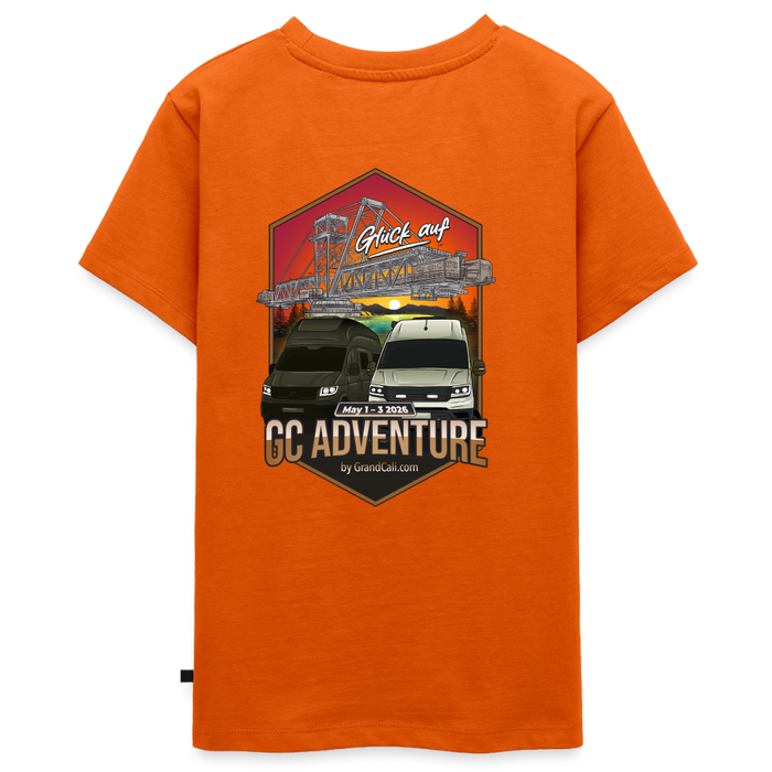 Dein offizielles Teenager Shirt zum 2. GC Adventure Treffen 2026 - Orange 