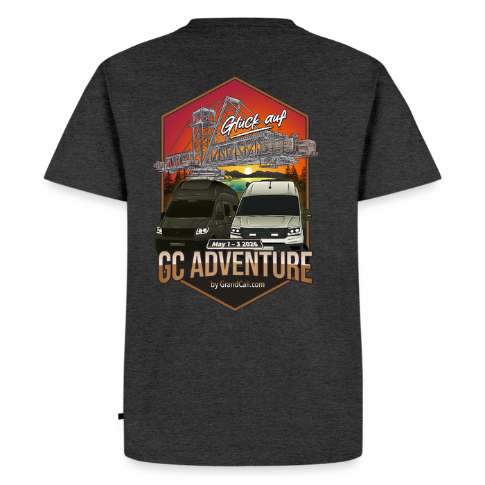 Dein offizielles Herren Shirt zum 2. GC Adventure Treffen 2026 - Anthrazit meliert