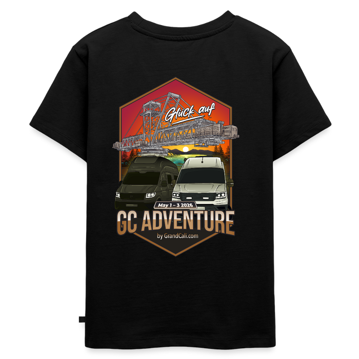 Dein offizielles Kinder Shirt zum 2. GC Adventure Treffen 2026 - Schwarz