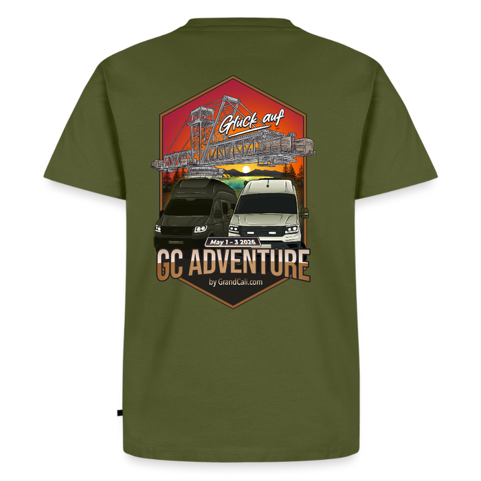 Dein offizielles Herren Shirt zum 2. GC Adventure Treffen 2026 - Khaki