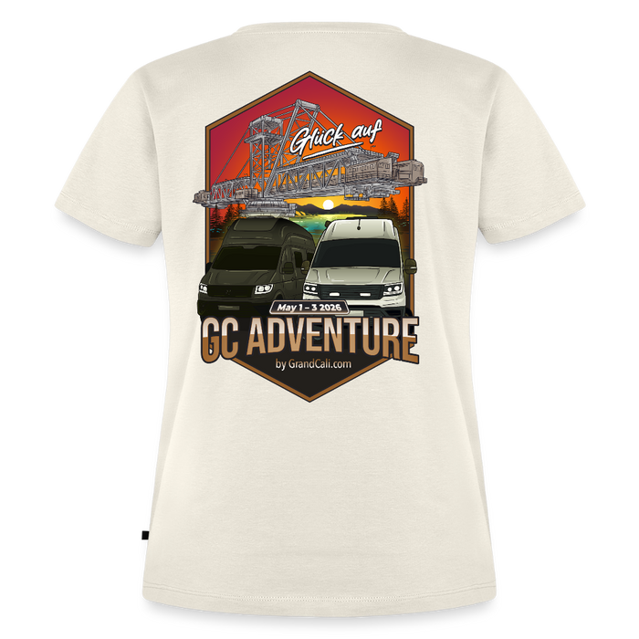 Dein offizielles Damen Shirt zum 2. GC Adventure Treffen 2026 - Naturweiß