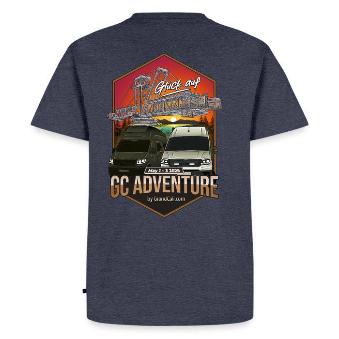 Dein offizielles Herren Shirt zum 2. GC Adventure Treffen 2026 - Jeansblau 