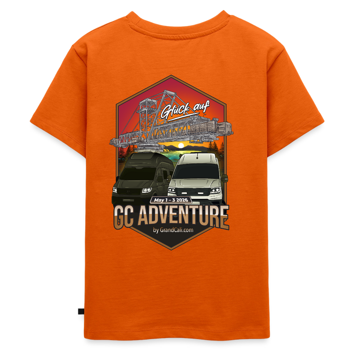 Dein offizielles Kinder Shirt zum 2. GC Adventure Treffen 2026 - Orange 