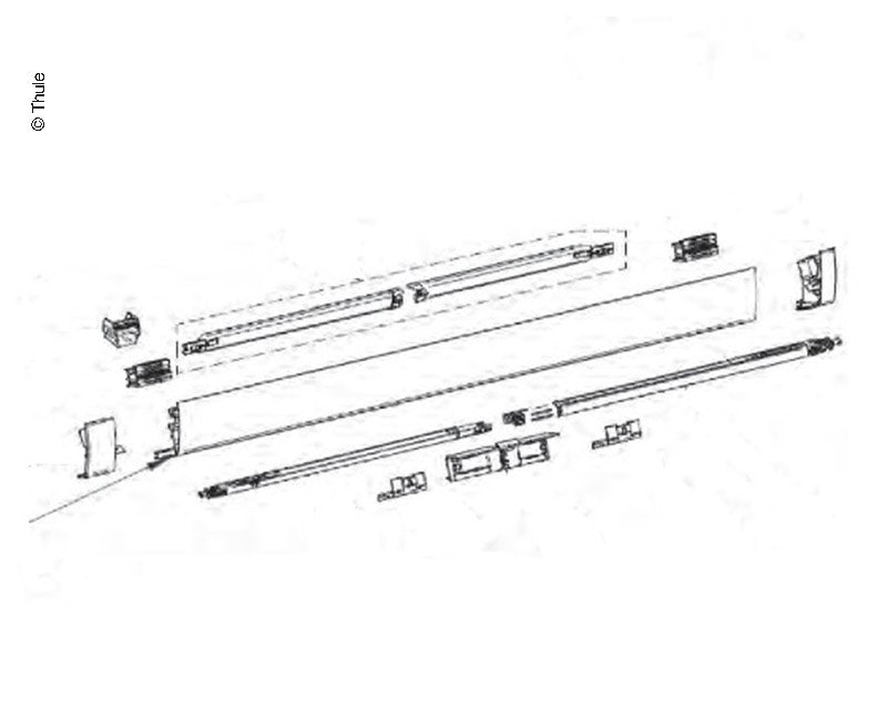 Frontblende weiß 3,0 m – Thule Omnistor 5200 Markise VW Grand California 600