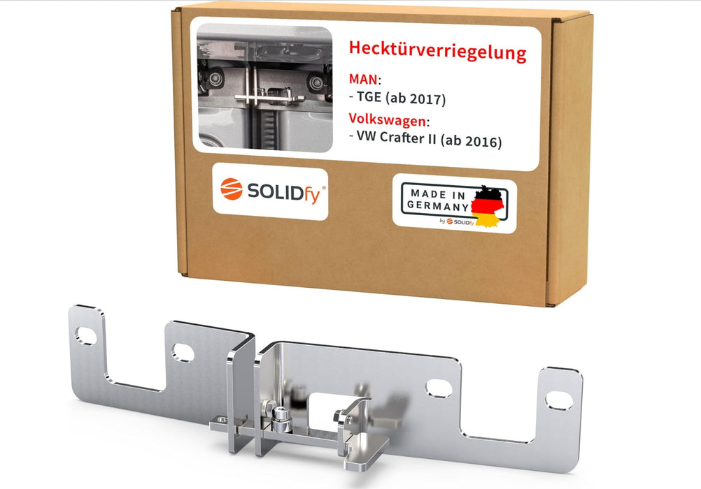 SOLIDfy® - Rear door lock for VW Crafter II 2 and MAN TGE from 2017 | Rear door burglar protection motorhome camping 