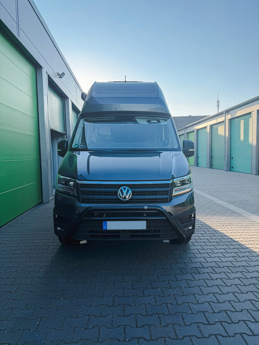 Metec Eurobar Frontbügel Edelstahl Schwarz für VW Crafter und MAN TGE ab 2017